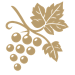 Stylized grape icon representing wine, authenticity, and quality